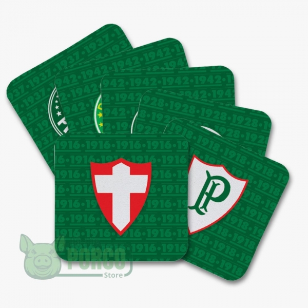 Porta Copos Mix 2 Palmeiras (6 Peças)