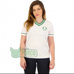 Camiseta Feminina Palmeiras Home- Branca