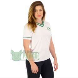 Camiseta Feminina Palmeiras Home- Branca
