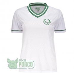 Camiseta Feminina Palmeiras Home- Branca
