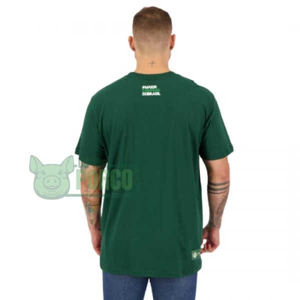 Camiseta Plus Size Palmeiras Maior Campeão do Brasil Verde