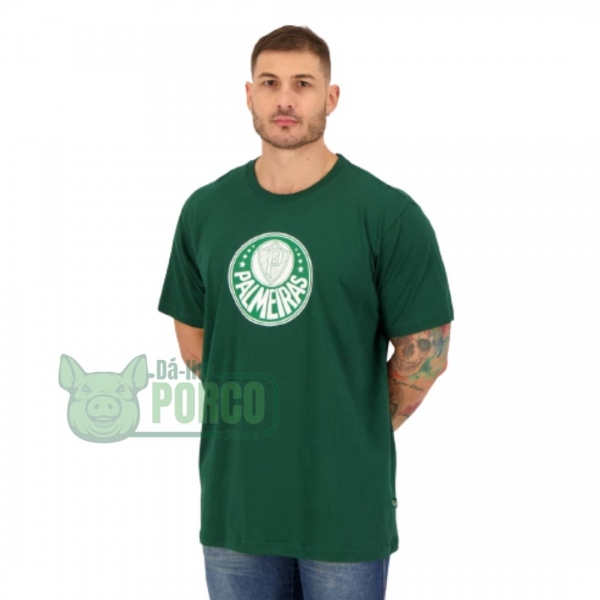 Camiseta Plus Size Palmeiras Maior Campeão do Brasil Verde