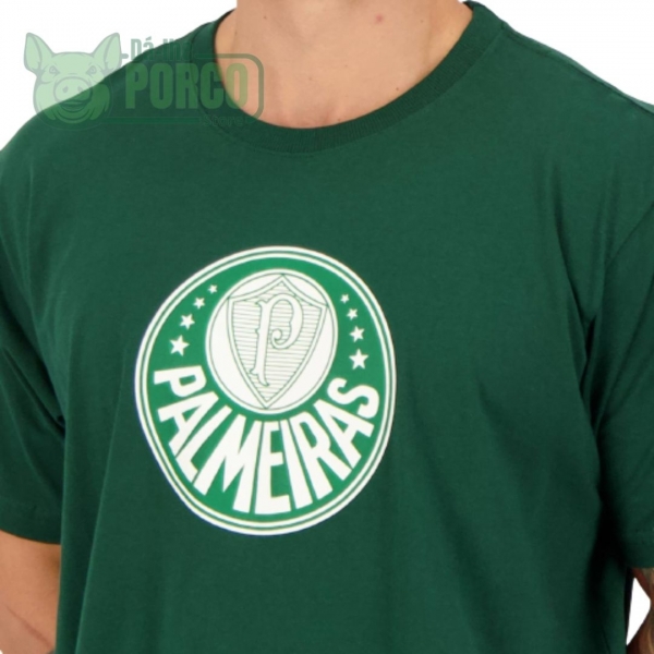 Camiseta Plus Size Palmeiras Maior Campeão do Brasil Verde