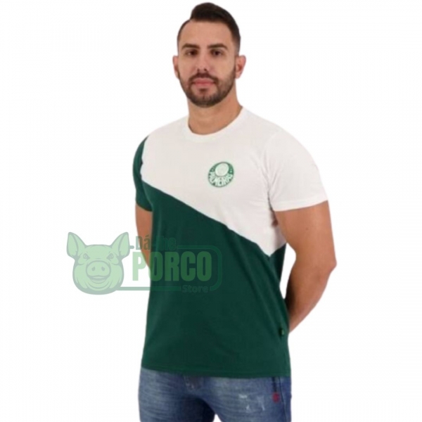 Camisa Plus Size Palmeiras Branca e Verde