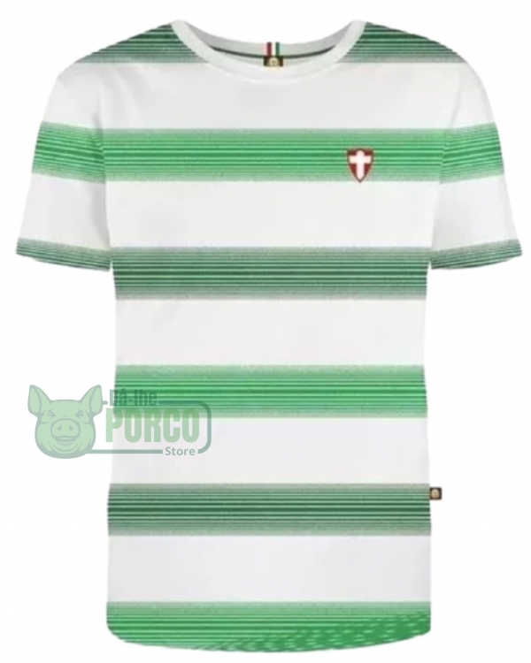 Camisa Plus Size Listrada Branca Savóia Palmeiras 