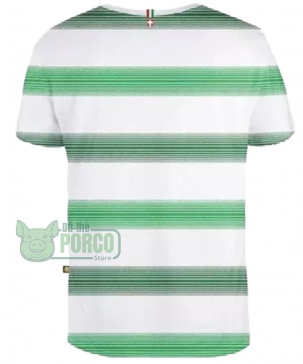 Camisa Plus Size Listrada Branca Savóia Palmeiras 