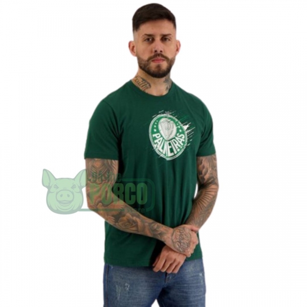 Camiseta Plus Size Palmeiras Riscos Verde