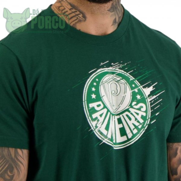 Camiseta Plus Size Palmeiras Riscos Verde