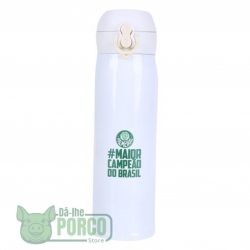 Garrafa Térmica Branca 400ml - Palmeiras