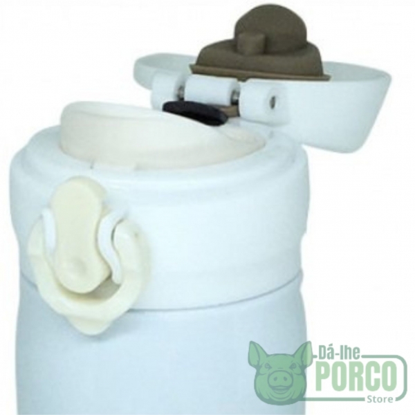 Garrafa Térmica Branca 400ml - Palmeiras