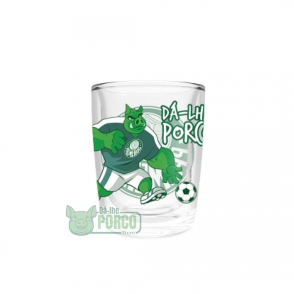 Copo Shot 60ml Palmeiras Dá-lhe Porco