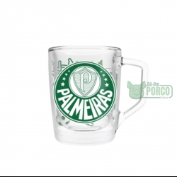 Mini Xícara 60ml Palmeiras Dá-lhe Porco