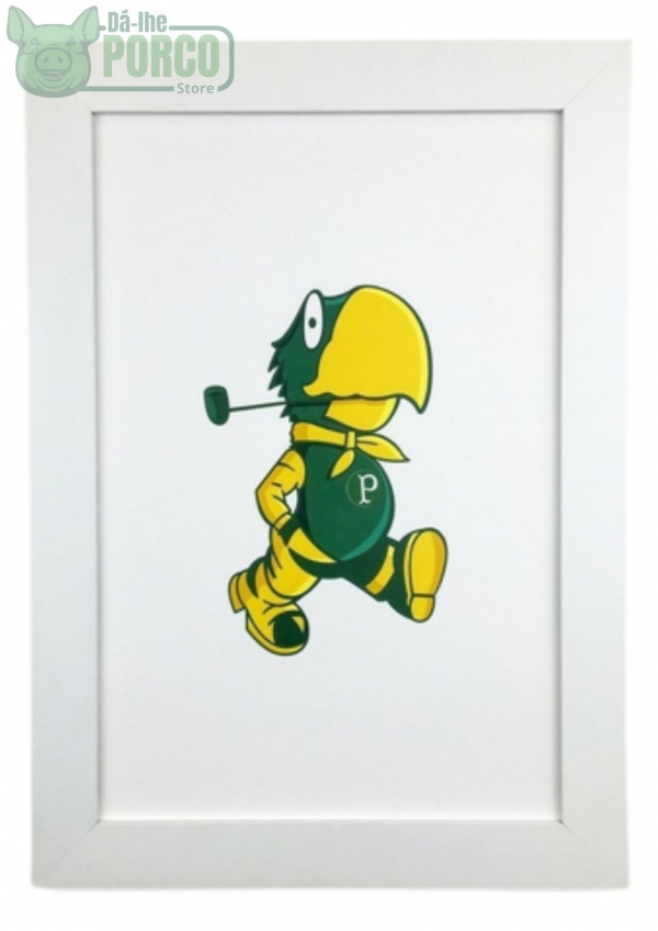 Quadro com Vidro Palmeiras/Periquito 30cm (2 em 1)