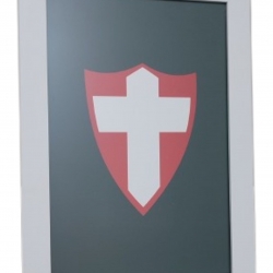 Quadro com Vidro Palmeiras Bandeira Palestra 30cm