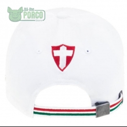 Boné Palmeiras Aba Curva Palestra Bordado Oficial - Branco