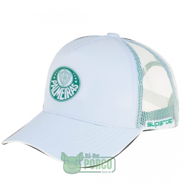 Boné Palmeiras Trucker Silk Branco