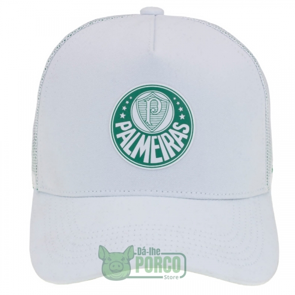 Boné Palmeiras Trucker Silk Branco