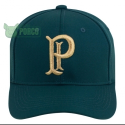 Boné Palmeiras Aba Curva Verde P Dourado