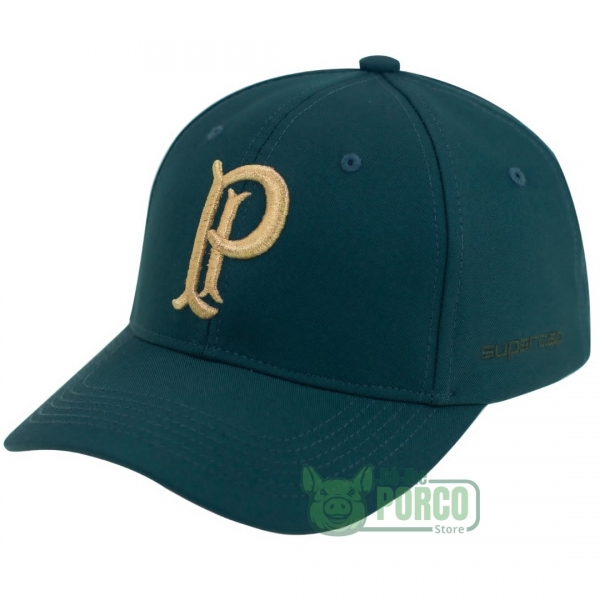 Boné Palmeiras Aba Curva Verde P Dourado