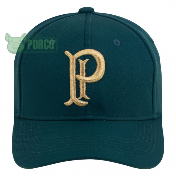 Boné Palmeiras Aba Curva Verde P Dourado