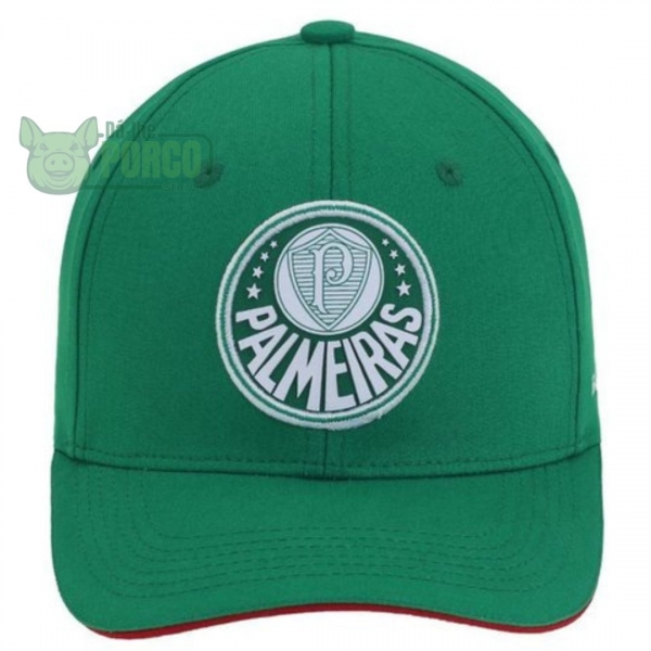 Boné Palmeiras Aba Curva Símbolo Bordado Oficial - Verde