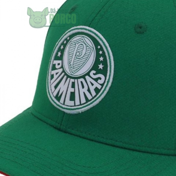 Boné Palmeiras Aba Curva Símbolo Bordado Oficial - Verde
