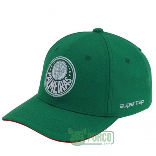 Boné Palmeiras Aba Curva Símbolo Bordado Oficial - Verde