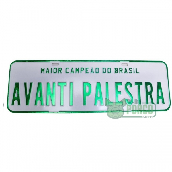 Placa Decorativa Palmeiras Avanti Palestra (Branca)