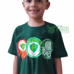 Camisa Infantil Casual Evolução dos Escudos Palmeiras