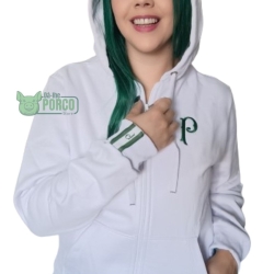 Jaqueta Moletom Warrior Palmeiras Branco