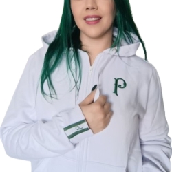 Jaqueta Moletom Warrior Palmeiras Branco