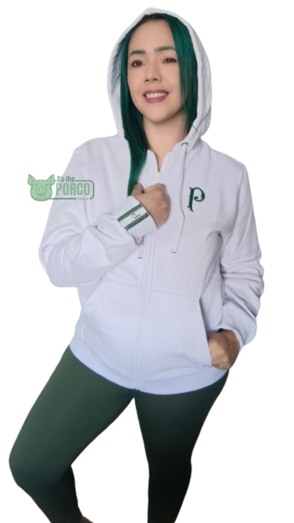 Jaqueta Moletom Warrior Palmeiras Branco