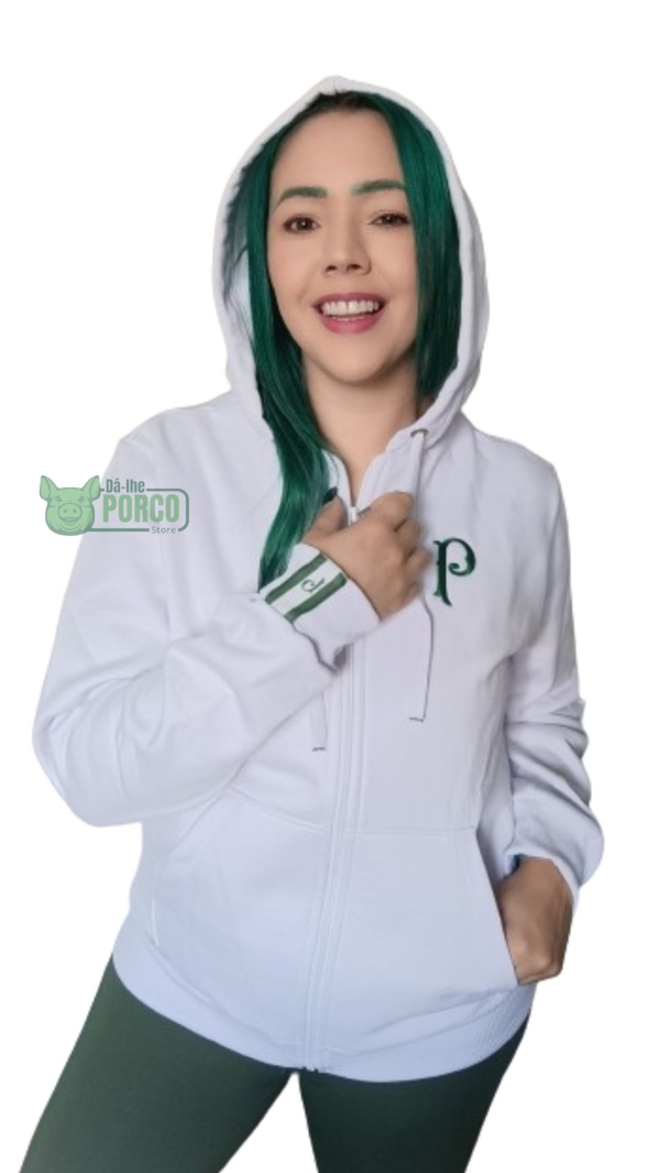 Jaqueta Moletom Warrior Palmeiras Branco
