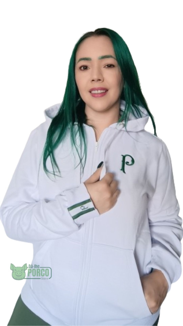 Jaqueta Moletom Warrior Palmeiras Branco