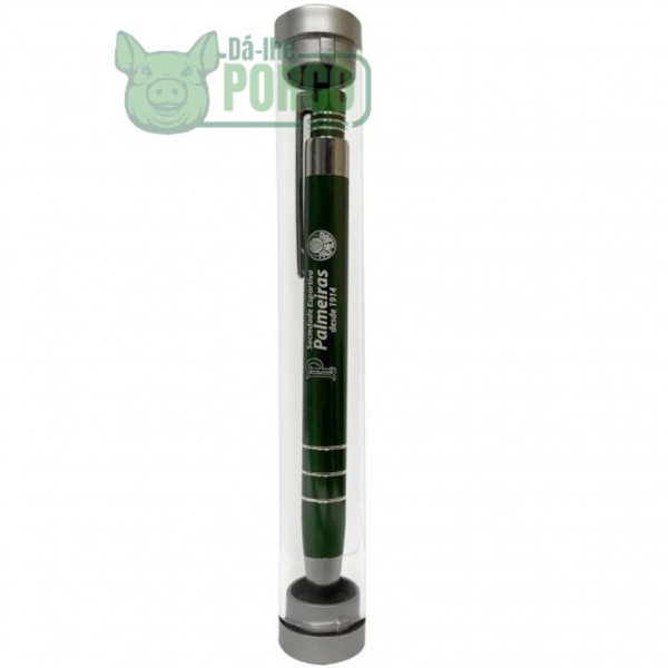 Caneta Verde Com Tubinho Palmeiras