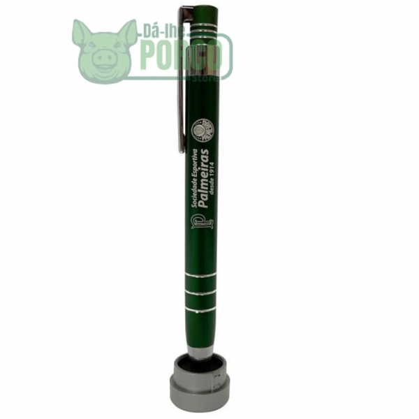 Caneta Verde Com Tubinho Palmeiras