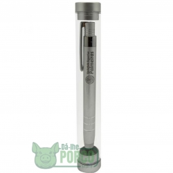 Caneta Prata Com Tubinho Palmeiras