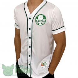 Camisa Baseball Unissex Branca Palmeiras