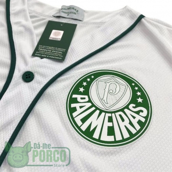 Camisa Baseball Unissex Branca Palmeiras