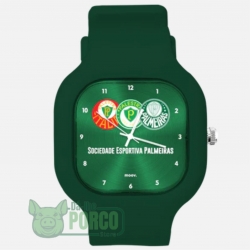 Relógio Troca Pulseira Escudos Palmeiras Green